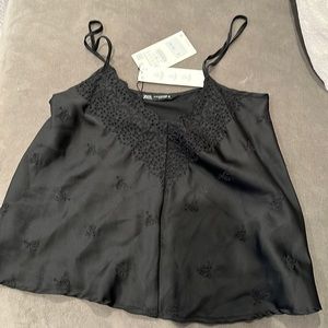 Zara satin tank